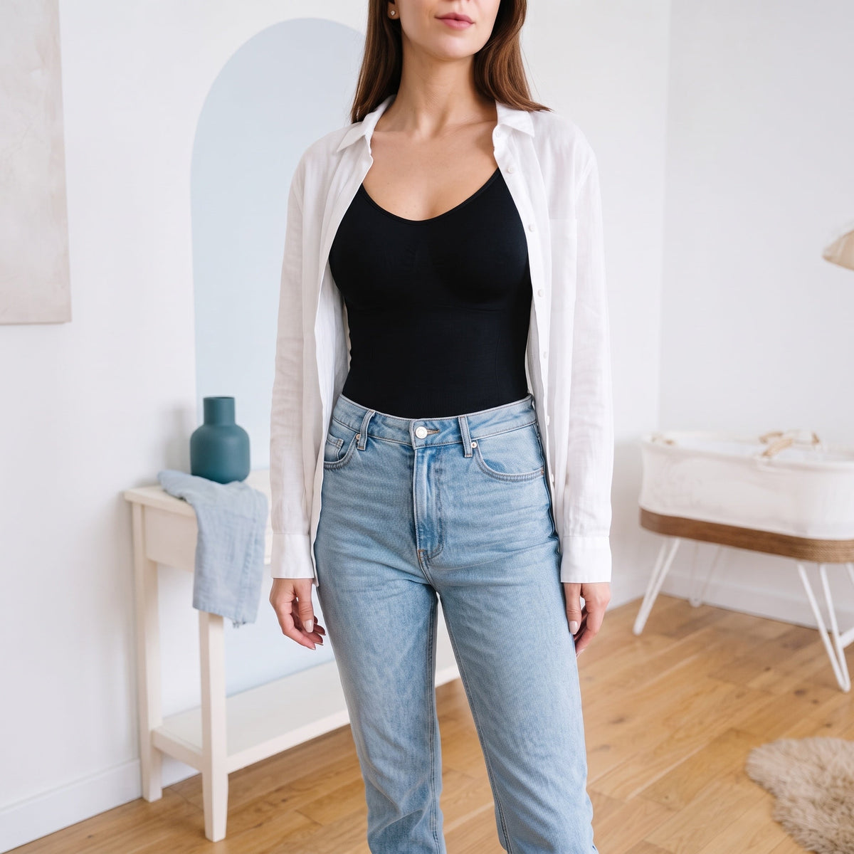 Sanfella Shaping-Body in Schwarz unter Kleidung