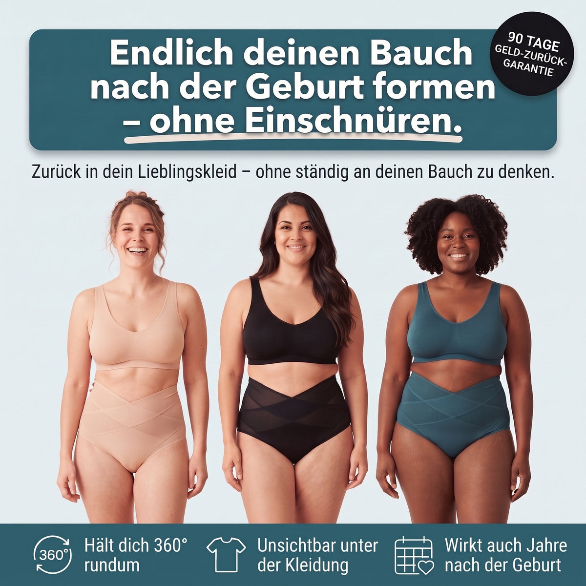 Postpartum Shaping-Slip: Bauch formen ohne Einschnüren, 90 Tage Geld-zurück-Garantie